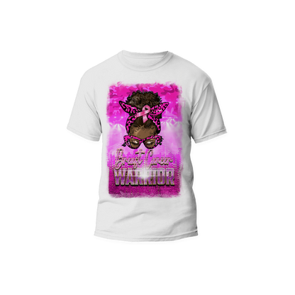 BREAST CANCER AWARENESS WARRIOR T SHIRT - MK EYE CATCHING EVENTFUL CREATIONS LLC