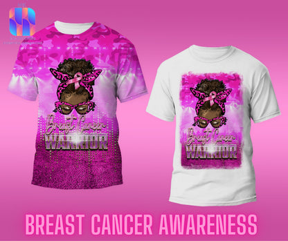 BREAST CANCER AWARENESS WARRIOR T SHIRT - MK EYE CATCHING EVENTFUL CREATIONS LLC