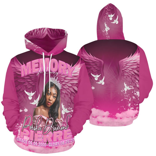 CUSTOM WOMEN'S HOODIE - MK EYE CATCHING EVENTFUL CREATIONS LLC