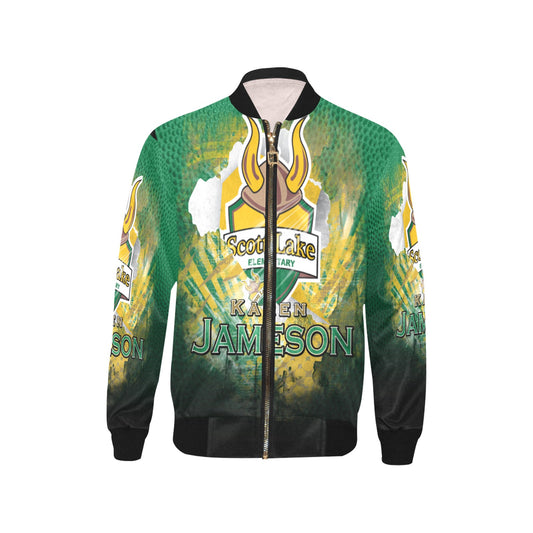 YOUTH CUSTOM BOMBER JACKET - MK EYE CATCHING EVENTFUL CREATIONS LLC